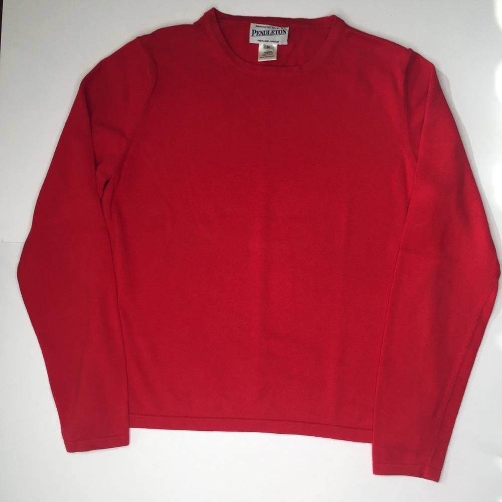 Vintage Pendleton Red Sweater Cotton M